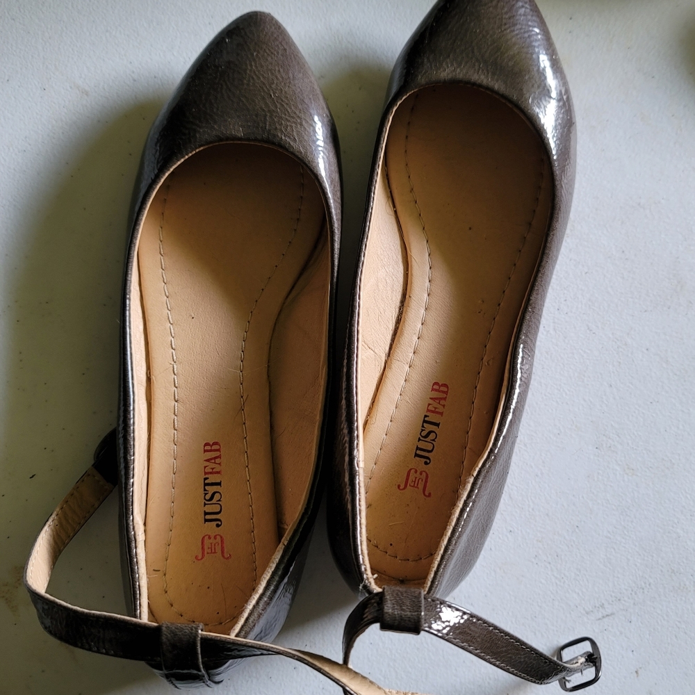 JustFab Mira Flats with Ankle Staps